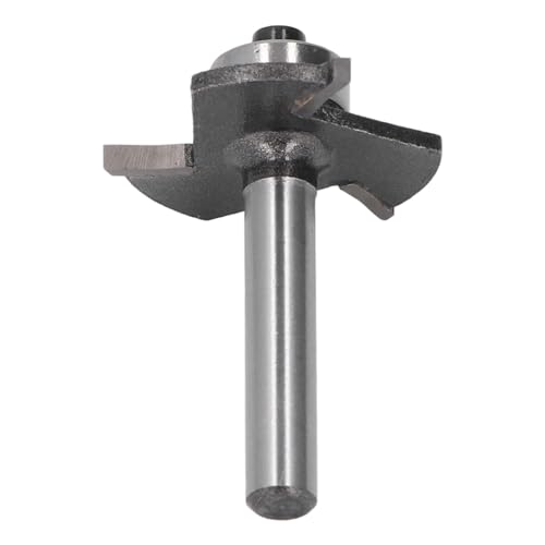 Broca para Enrutador con Ranura en T, Vástago de 3 Flautas de 1/4 pulg., Altura de Corte de 3/32 pulg. Broca para Enrutador de Pista en T con Rodamiento, para Ranurado