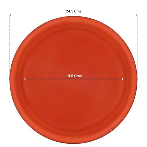 Image of SIGNY Round Bottom Tray(Plate /Saucer) Suitable for 12 Inch Round Plastic Pot - Brown - Set of 3 | Heavy Duty Highly Durable Plant Saucer for Indoor Home Decor & Outdoor Balcony Garden (3, 7.6 Brown)