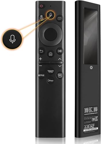 Solar Voice Remote Replacement for Samsung TV, BN59-01385A Rechargeable Smart TV Remote Control with USB-C Charging, Compatible with Samsung The Frame, Neo QLED, QLED, Crystal UHD 4K 8K TVs - image 1