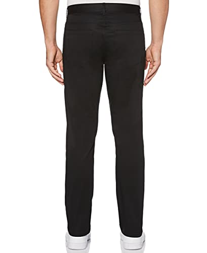 Perry Ellis Men's Slim Fit Stretch Satin 5-Pocket Pant, Black Disc, 36W x 32L2