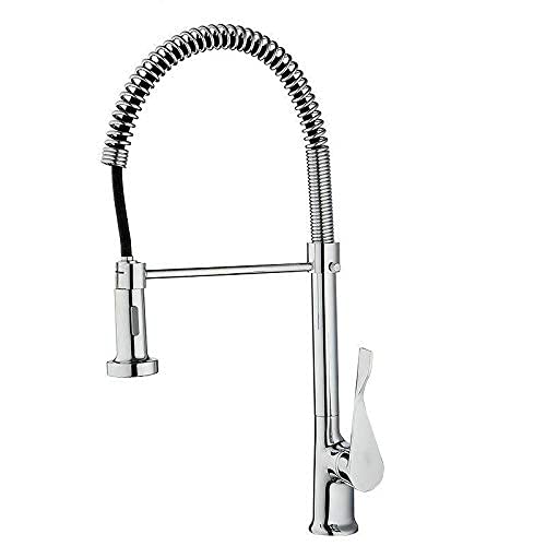 Robinet de cuisine à ressort en cuivre pour nettoyer grands plats