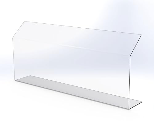 Displays UK Unbreakable Clear Perspex Acrylic Sneeze Guard/Security Screen - Medium - 900mm Wide