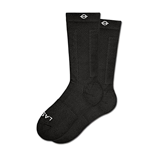 LASSO Calcetines de compresión para hombre y mujer, calcetines de compresión, calcetines de compresión, calcetines de compresión, color negro, Negro , L
