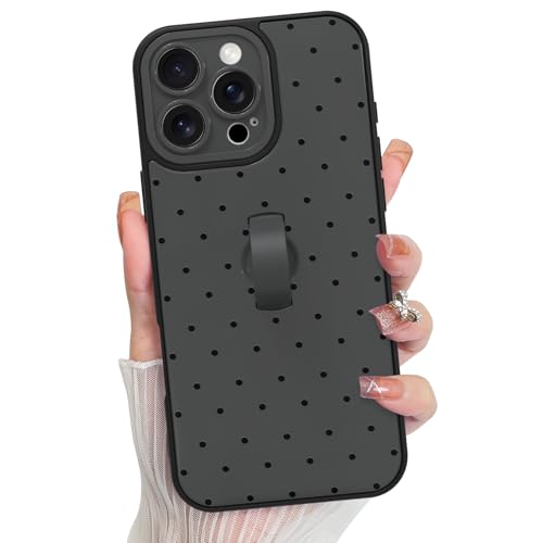 KANGHAR Compatible with iPhone 16 Pro Max Case Spot -Black