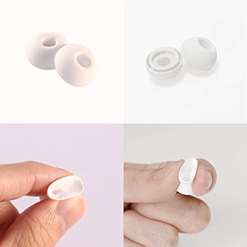 Hsthe Sea 6 works Replacement Earplugs for Airpods Pro Silicone Ear Pads Earphone Tips Replacement Earbuds Case Silicone Soft Earphone Pads Silicone Earbuds for Airpods Pro (S/M/L,White) - Image 4