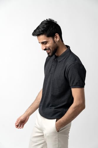 Image of Men's & Boys' Pure Cotton Polo T-Shirt - Half Sleeves, Regular Fit, Solid Plain Classic Polo Collar | Casual & Sportswear