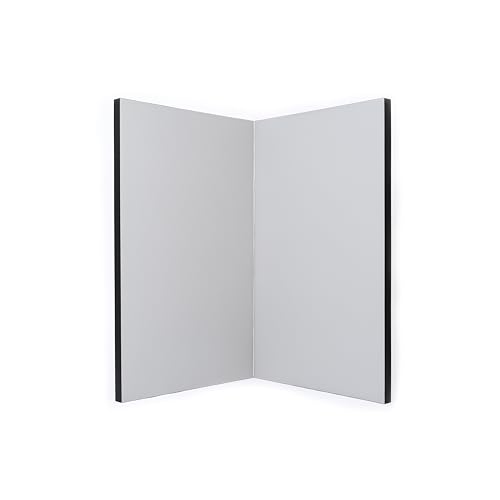 NiCSo Twofold PF-LG 折りたたみ式のリフレクションフィルター アップライトピアノやDTM/配信ユーザーなどデスク周りの吸音に最適 高さ1300x幅1600 ライトグレー