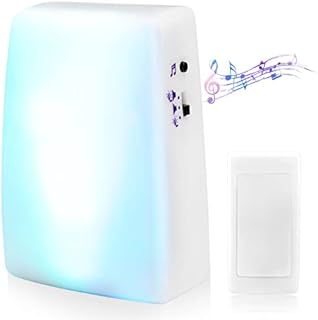 Anpress 7 Color Lights Flash + Music Doorbell, Wireless Doorbell, The Deaf/Hard of Hearing Favorite, Music Can Be Changed