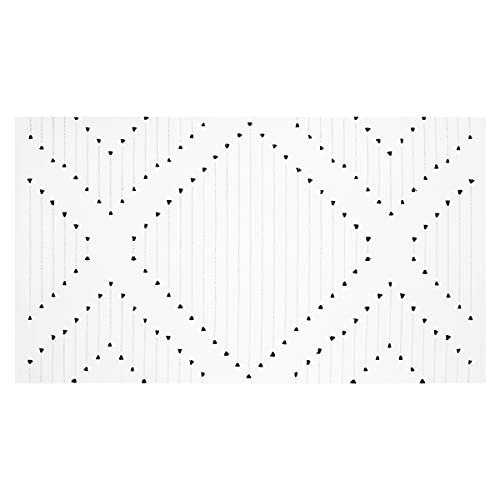 Livebox White Rug For Bedroom,4' X 6' Washable Area Rug Cotton Carpet For Living Room,Boho Throws Rug Farmhouse Indoor Outdoor Rugs For Entryway Dining Room Porch #TOP6