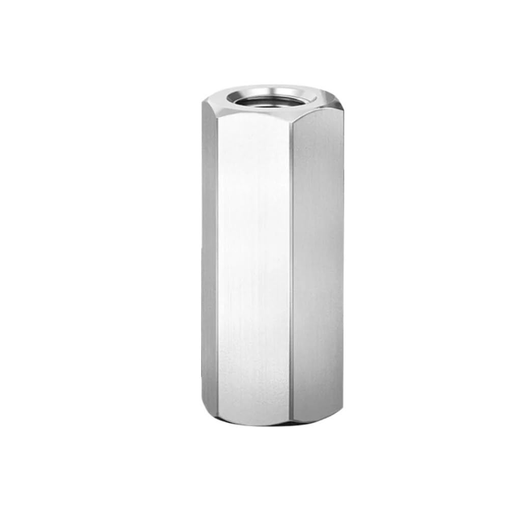 Conector de varilla alargada hexagonal de acero inoxidable 304 A2, manguito de unión, tuerca de acoplamiento Tubular M3 M4 M5 M6 M8 ~ M24(3Pcs,M24x36x72mm)