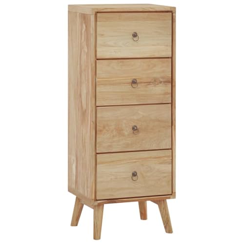 vidaXL Kommode Schubladenschrank Sideboard Schrank Mehrzweckschrank Aufbewahrungsschrank Beistellschrank Schubladenkommode 40x30x100cm Massivholz Teak