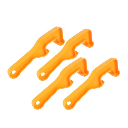 NOLITOY 4 piezas Abridor de Tapas para Cubos de Plástico Azul Herramienta Manual Antideslizante Resistente para Baldes Botes y Tarros Facilita Apertura sin Daños
