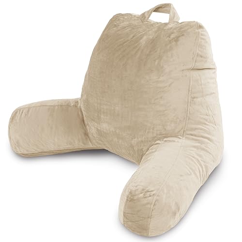 Milliard Reading Pillow with Arms, Cream, Shredded Memory Foam...