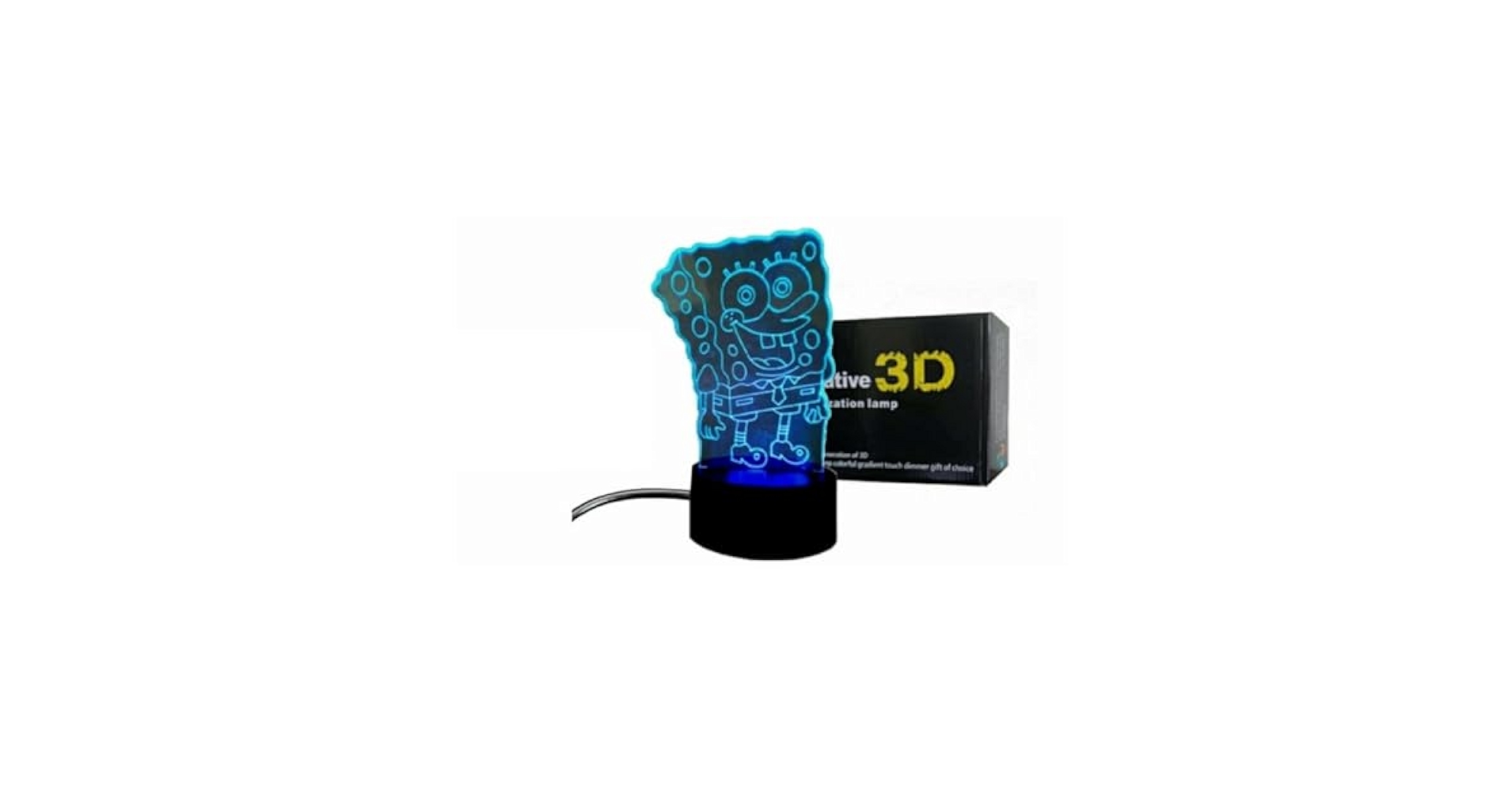 Amazon.com: Z ZILLION CRAFT Sponge Bob 3D Illusion Night