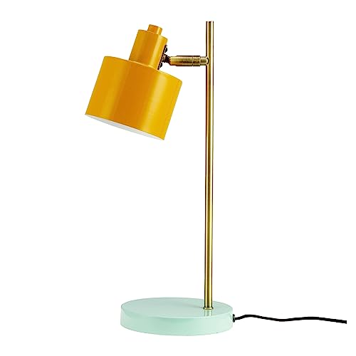 Dyberg Larsen Ocean - Lámpara de mesa moderna para mesita de noche o salón, diseño danés, moderna lámpara de mesa con cable para interiores, E14/40 W