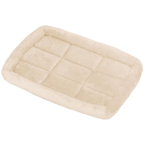 PetStyle ペットベッド 犬 猫 ベッド クッション 冬 犬用 マット 洗える ネコ 小型犬 猫用 べっど dog bed ゲージ ハウス ソファベッド ふわふわ シンプルボアタイプ Mサイズ (クリーム)