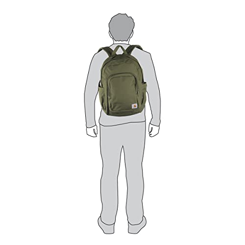 Image of Carhartt 25L Classic Laptop Daypack, Durable Water-Resistant Pack with Laptop Sleeve, Contains PFAS, Basil