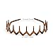 WOVOWOVO Zig Zag Headbands for Women Teen Girls Men, Plastic Hair Bands with Teeth Thin Zigzag Head Bands for Women's Hair, Non Slip Black Comb Hairbands Accessories, 4 Packs