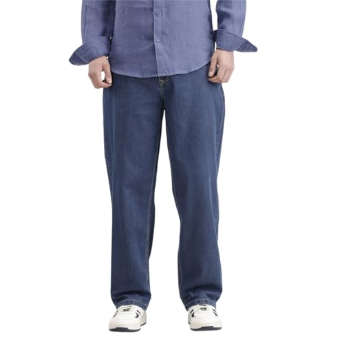 Image of WROGN Men's Pure Cotton Jeans | Solid | Loose Fit