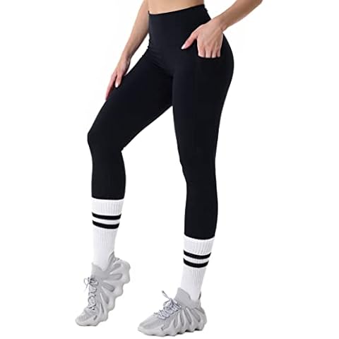 Sunzel Workout Leggings for Women, Squat Proof High Waisted Yoga Pants 4 Way Stretch, Buttery Soft, Black, Large Cover