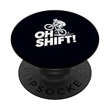 oh shift mountain bike rider ciclista cool bike pun popsockets popgrip intercambiabile