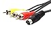 Devinal 5 FT (1.5M) 4 Pin Mini DIN S-Video Plug to 3 RCA Plug Cable S-Video 4-Pin Male to 3-RCA Male RGB Composite Video Cable Adapter for DVD, DVD, TV, HDTV, VCR's, CD Players
