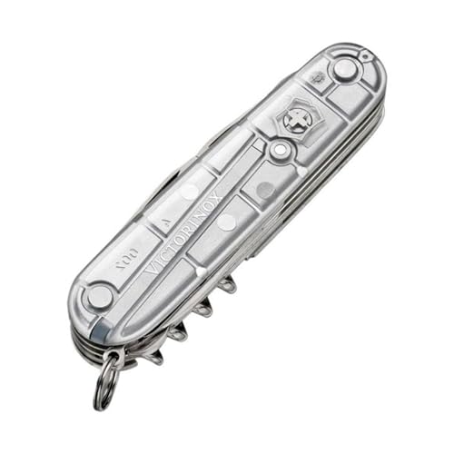 Image of Victorinox Huntsman Swiss Army, 15 Functions Pocket Knife, Silver Tech | Swiss Made Multi-Tool with Wood Saw, Scissors & Screwdriver Compact Design for Camping, Hiking and Daily Carry