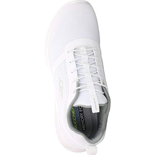 Skechers Herren Bounder Sneaker, White Mesh Pu Trim, 42.5 EU – Ansicht 2