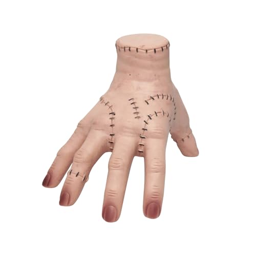BAIYSFFG Thing The Hand Premium Hand Wednesday Realistic Scarred Thing Prop Decoration Halloween Model for Fans Funny Cosplay
