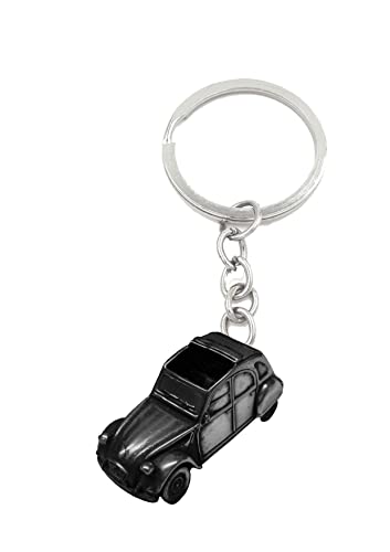 Hand Creations 2CV REF37 Porte-clés voiture 3D Noir Taille unique, Noir , taille unique, FULL CAR
