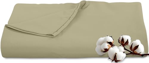 ROYALE LINENS 300 Thread Count 100% Long Staple Combed Cotton Flat Sheet - Super Soft - Top Sheet - Twin Flat Sheet Sold Separately - Breathable,Cool & Crisp (Twin, Sage Green)