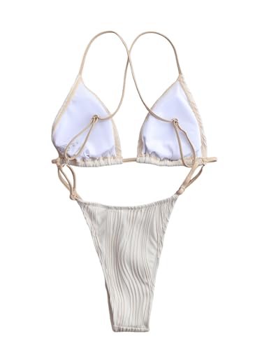 OYOANGLE Women's Sexy One Piece Swimsuit Criss Cross String Bikini Swimsuits Thong Bathing Suits4