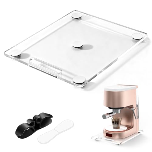Letsteel Acrylic Sliding Tray for Coffee Maker & Kitchen Appliances-12"x14",