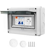 1 CHENGPI Einzeldurchlass,Coffret électrique étanche IP65 équipé Livré,DZ 30mA AC Interrupteur de Fuite, 1 Disjoncteur 16A,1 prise modulaire 16A 2P+T