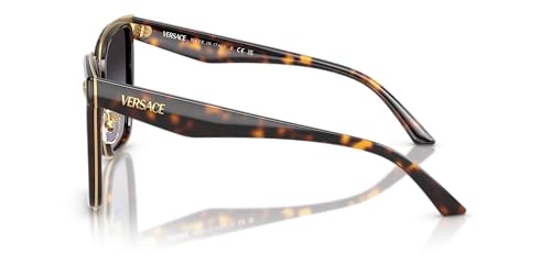 Versace Woman Sunglasses Havana Frame, Grey Gradient Lenses, 58MM2