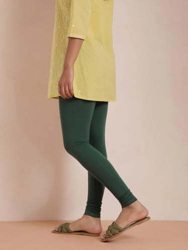 Image of TWIN BIRDS Tailored Cut and Classic Fit Super Stretchable Elastane Fabric Churidar Leggings for Women