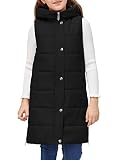Inorin Kids Unisex Boys Girls Lightweight Long Gilets Jacket Hooded Quilted Vest Sleeveless Down Coa