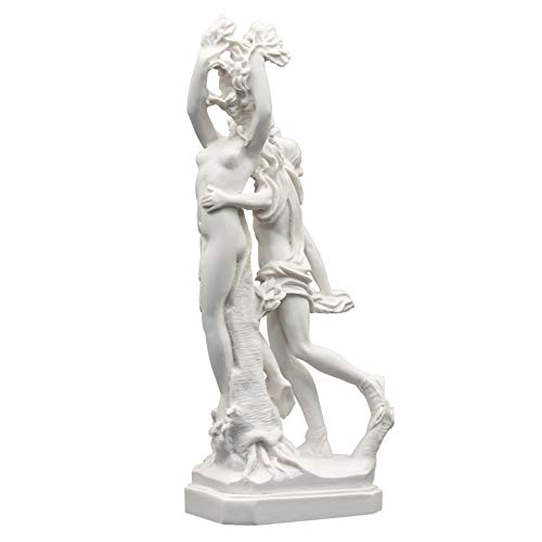 Helcee Handmade Alabaster Apollo Daphne Statue 10.63 In #TOP2