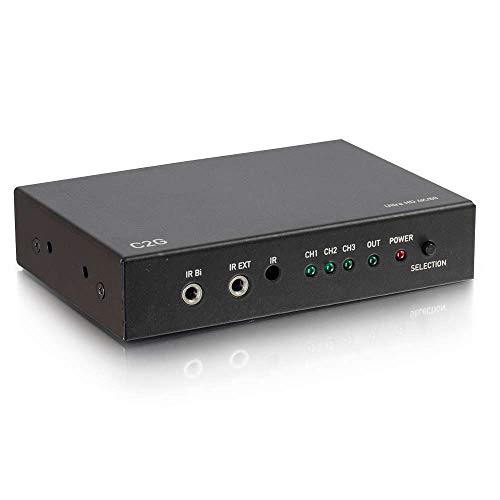 C2G HDMI Switch, HDMI Selector Switch, 3 Port, 4K Support, Cables to Go 41396