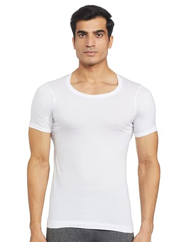Image of Amul Comfy Men's Cotton Round Neck Half Sleeve Vest - Pack of 2 (#Comfy-RNS)