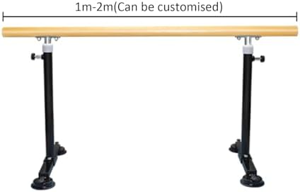 Portable Freestanding Ballet Barre - Adjustable Height Dance Bar for Kids & Adults, 175cm Stretching & Fitness Equipment for Home & Studio Practice (Black/Pink)