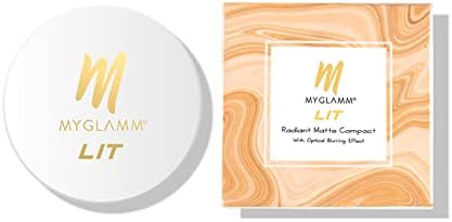MyGlamm LIT Radiant Matte Compact Powder - Beat, 9 gm