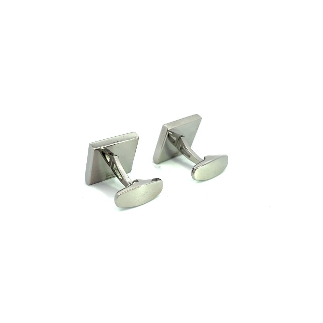 Mancuernillas L1 Acero Inoxidable con Relleno Negro miniatura 4