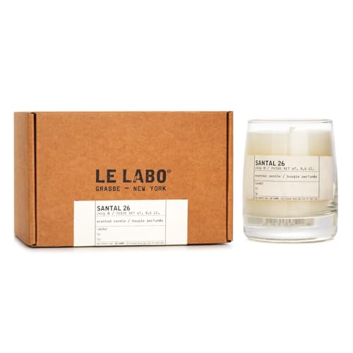 LE LABO Santal 26 Scented Candle 245 Grams 8.6 Ounce Glass jar Boxed Made in USA, Cream - Thumbnail 2