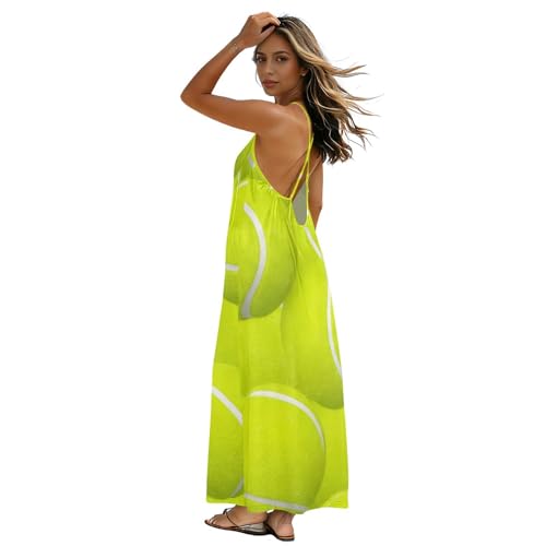 Robe d'été verte dos nu à bretelles longue de vacances femme