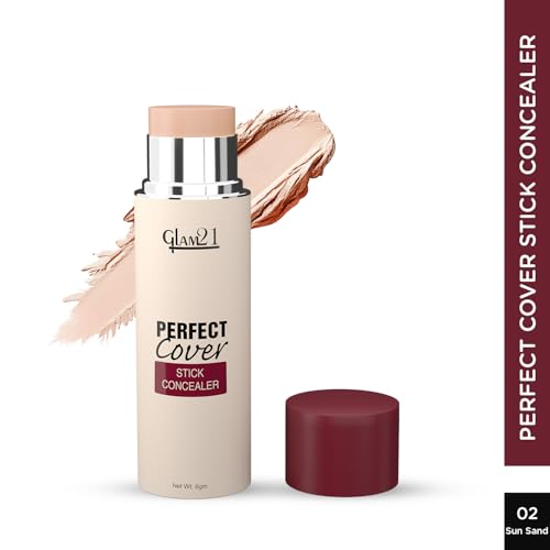 Image of Glam21 Perfect cover stick concealer| Waterproof With Full Coverage |Easily Blendable Concealer | CreamyTexture | Matte Finish | Weightless and breathable Formula | Long Lasting| Sun Sand| 6gm