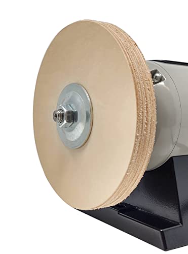 Roda de afiação de couro para trituradores de bancada e polidores de 15,24 cm