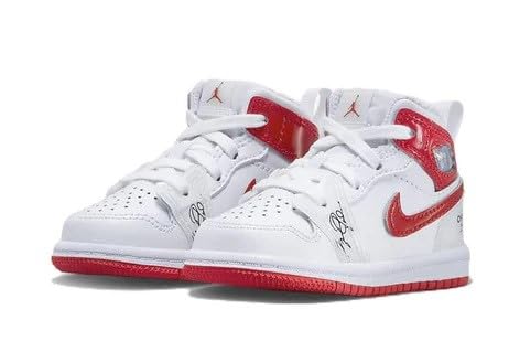 Jordan Toddler's 1 Mid SS White/University Red (DR6497 116) - 23