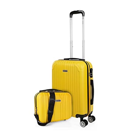 ITACA - Maletas de Viaje Grandes 23 Kilos - Maleta Grande de Viaje Rígida 4 Ruedas - Maletas Grandes de Viaje de ABS Resistente - Maleta Viaje 76cm Maletas Viaje t71570, Color Amarillo