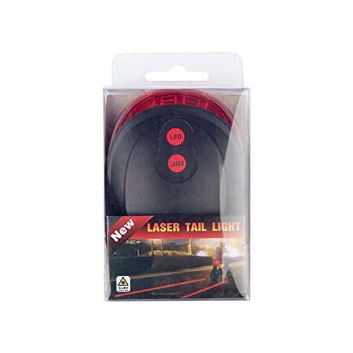 Bike Cycling 7 Flash Modes Red Lights Waterproof with 5 LED and 2 Laser Beams Bike Taillight Safety Warning Light Bicycle Rear Bicycle Light Tail Lamp